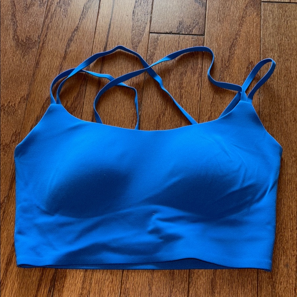 Aerie Blue Seamless Racerback Sports Bra